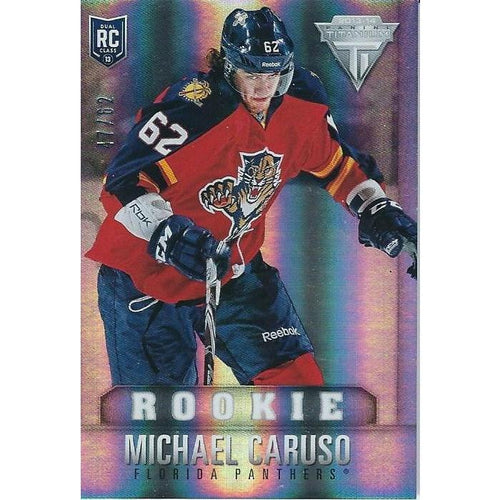 2013-14 Panini Titanium Michael Caruso True Rookie Jersey Number /62 FLA
