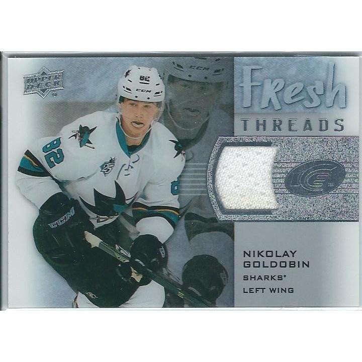 2015-16 Upper Deck Ice Nikolay Goldobin Fresh Threads Rookie Jersey BB SJS