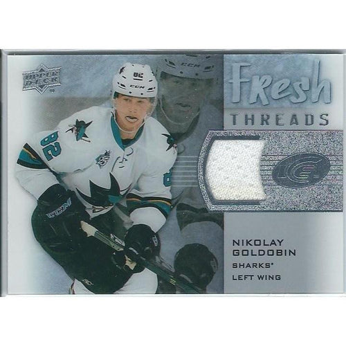 2015-16 Upper Deck Ice Nikolay Goldobin Fresh Threads Rookie Jersey BB SJS