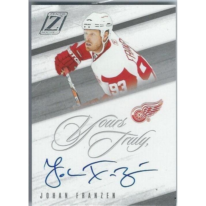 2010-11 Panini Zenith Johan Franzen Yours Truly Autograph DET