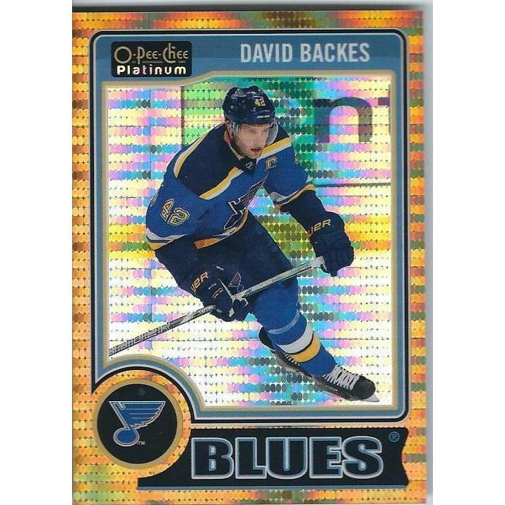 2014-15 OPC O-Pee-Chee Platinum David Backes Seismic Gold /50 #92 STL