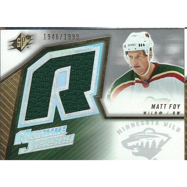 2005-06 Upper Deck SPx Matt Foy Rookie Jersey /1999 #153 BB MIN