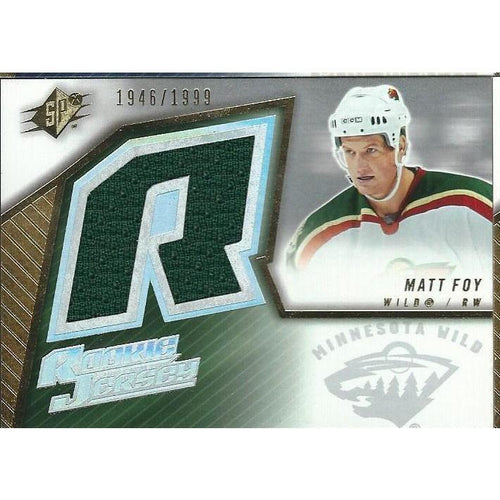 2005-06 Upper Deck SPx Matt Foy Rookie Jersey /1999 #153 BB MIN
