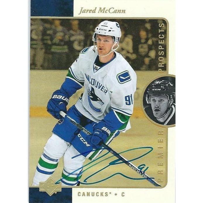 2015-16 SP Authentic Jared McCann Retro Rookie Premier Prospects Autograph VAN