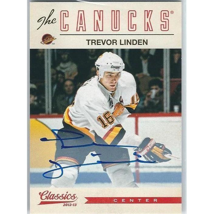 2012-13 Panini Classics Signatures Trevor Linden Autograph VAN
