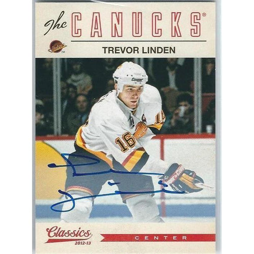 2012-13 Panini Classics Signatures Trevor Linden Autograph VAN