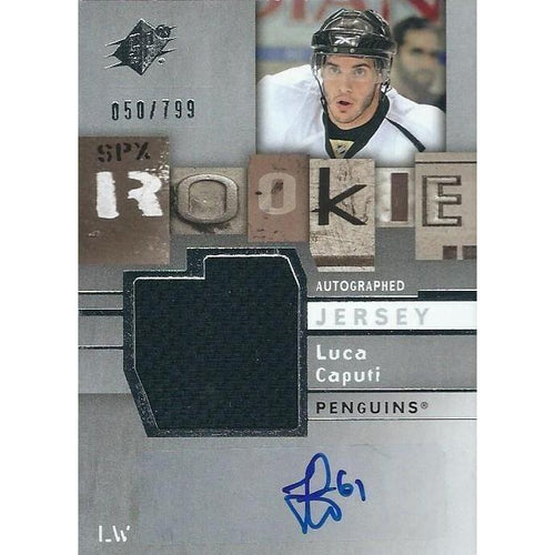 2009-10 Upper Deck SPx Luca Caputi Rookie Jersey Autograph /799 BB PIT