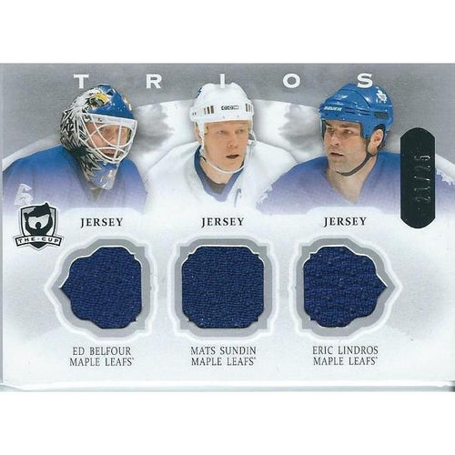 2013-14 The Cup Ed Belfour Mats Sundin Eric Lindros Trios Jersey /25 TOR