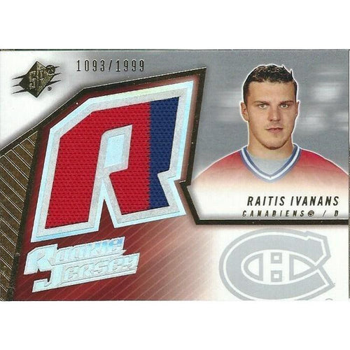 2005-06 Upper Deck SPx Raitis Ivanans Rookie Jersey /1999 #140 BB MTL