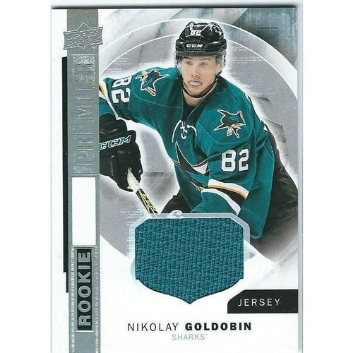 2015-16 Upper Deck Premier Nikolay Goldobin Rookie Jersey BB SJS