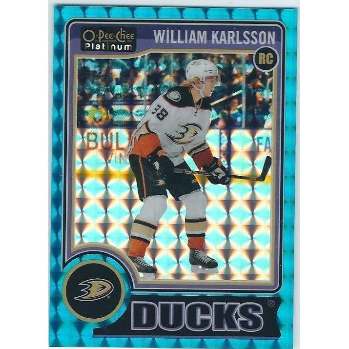 2014-15 OPC O-Pee-Chee Platinum William Karlsson Blue Cubes Rookie /65 VGK