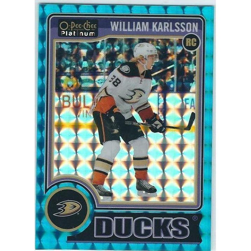 2014-15 OPC O-Pee-Chee Platinum William Karlsson Blue Cubes Rookie /65 VGK