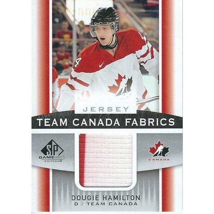 2013-14 SPGU SP Game Used Dougie Hamilton Team Canada Rookie Jersey BB CGY