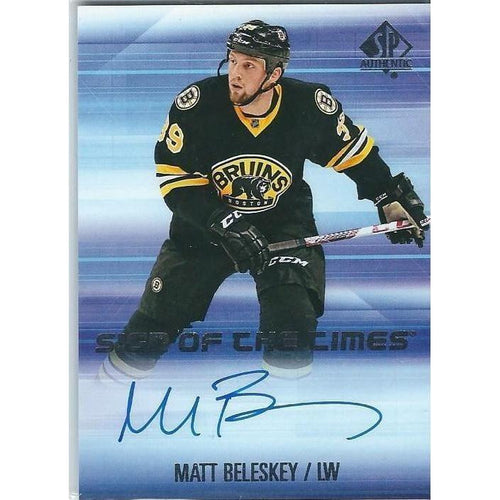 2015-16 SP Authentic Matt Belesky Sign of the Times Autograph BB BOS