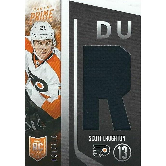 2013-14 Panini Prime Scott Laughton Rookie Jersey /100 BB PHI