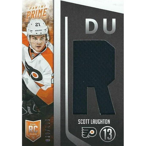 2013-14 Panini Prime Scott Laughton Rookie Jersey /100 BB PHI