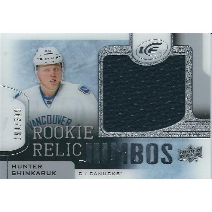 2015-16 Upper Deck Ice Hunter Shinkaruk Rookie Relic Jumbos Jersey /299 BB VAN