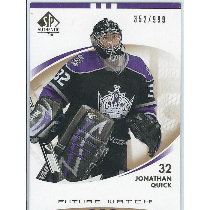 2007-08 SP Authentic Jonathan Quick Future Watch Rookie /999 LAK