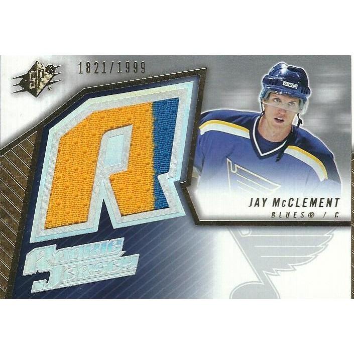 2005-06 Upper Deck SPx Jay McClement Rookie Jersey /1999 #135 BB SJS