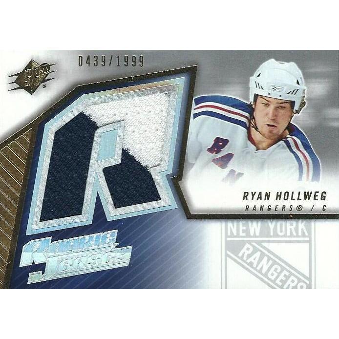 2005-06 Upper Deck SPx Ryan Hollweg Rookie Jersey /1999 #147 BB NYR