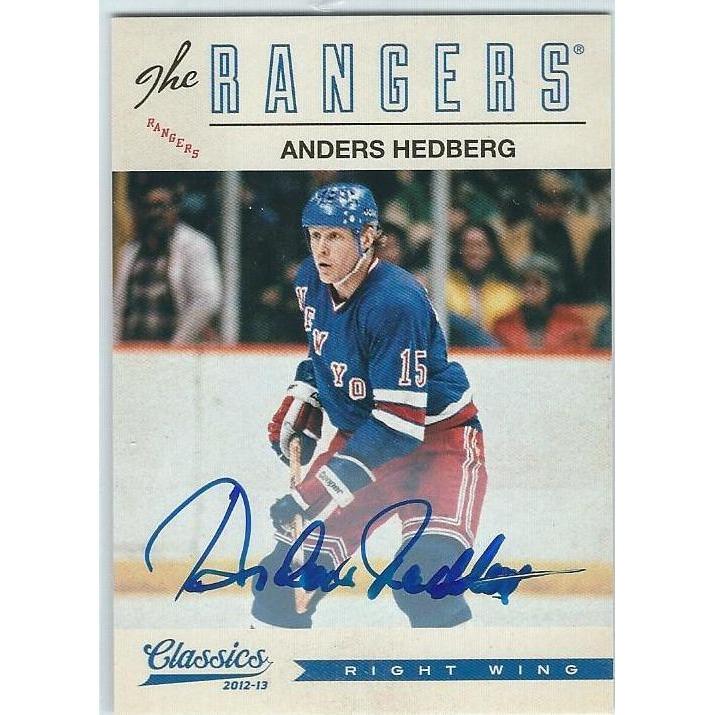 2012-13 Panini Classics Signatures Anders Hedberg Autograph #43 NYR