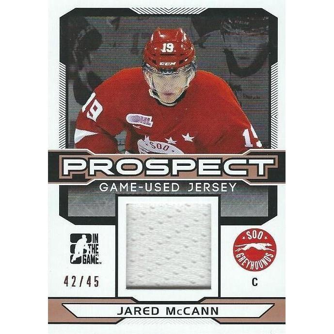2014-15 ITG Draft Prospects Jared McCann Jersey /45 BB VAN