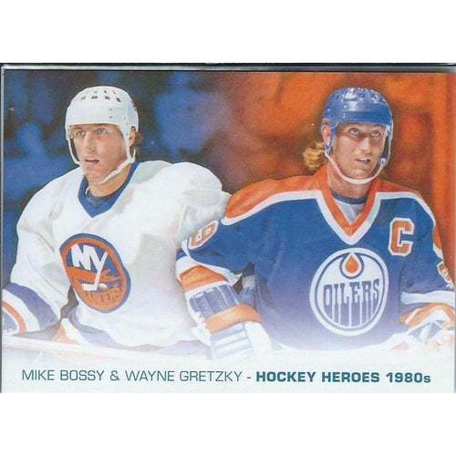 2013-14 Upper Deck Mike Bossy Wayne Gretzky Hockey Heroes Art Card EDM