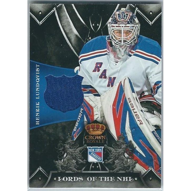 2012-13 Panini Crown Royale Henrik Lundqvist Lords of the NHL Jersey BB NYR
