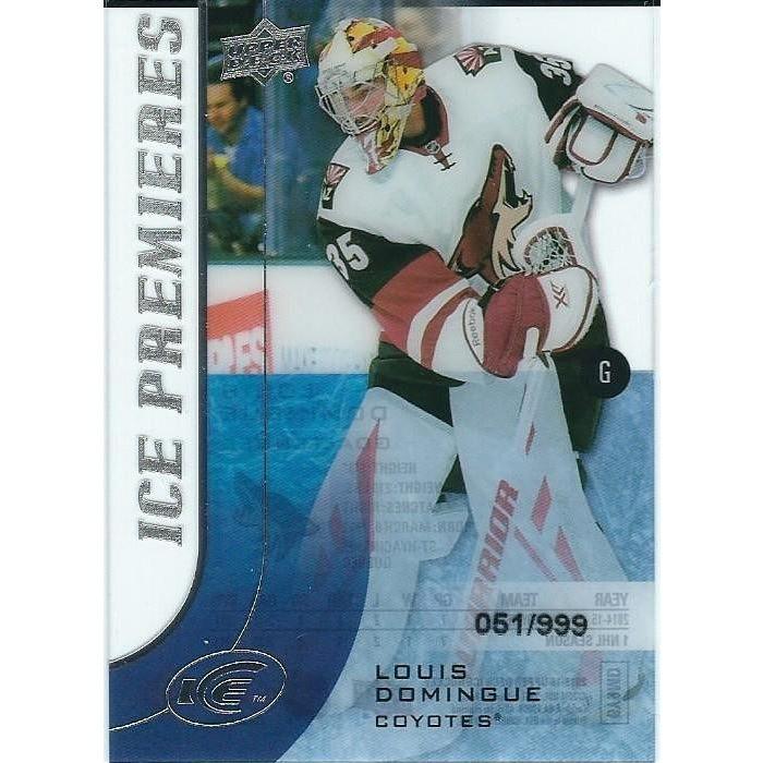 2015-16 Upper Deck Ice Louis Domingue Ice Premieres Rookie /999 #178 ARI