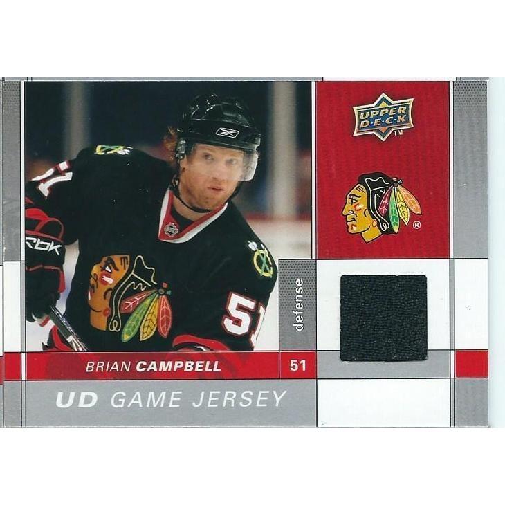 2009-10 Upper Deck Brian Campbell Game Jersey BB CHI