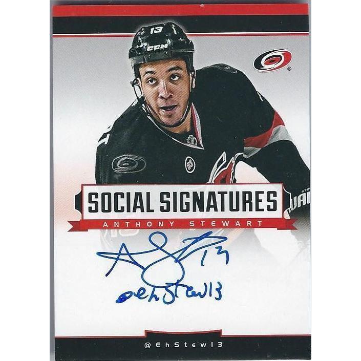 2013-14 Panini Social Signatures Anthony Stewart Twitter Autograph BB CAR