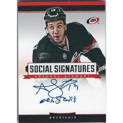 2013-14 Panini Social Signatures Anthony Stewart Twitter Autograph BB CAR