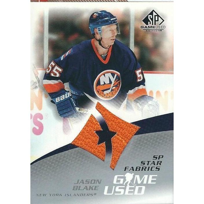 2003-04 SPGU SP Game Used Jason Blake Star Fabrics Jersey BB NYI