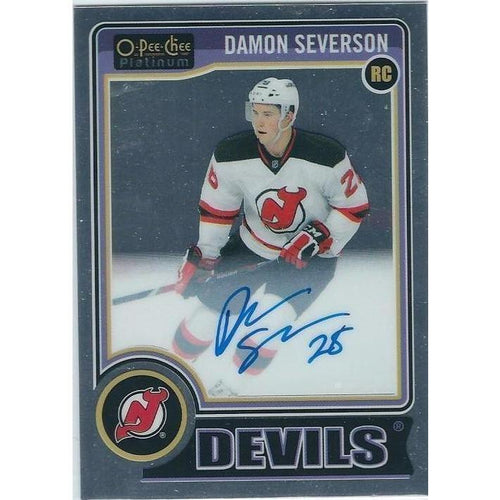 2014-15 OPC O-Pee-Chee Platinum Damon Severson Rookie Autograph BB NJD
