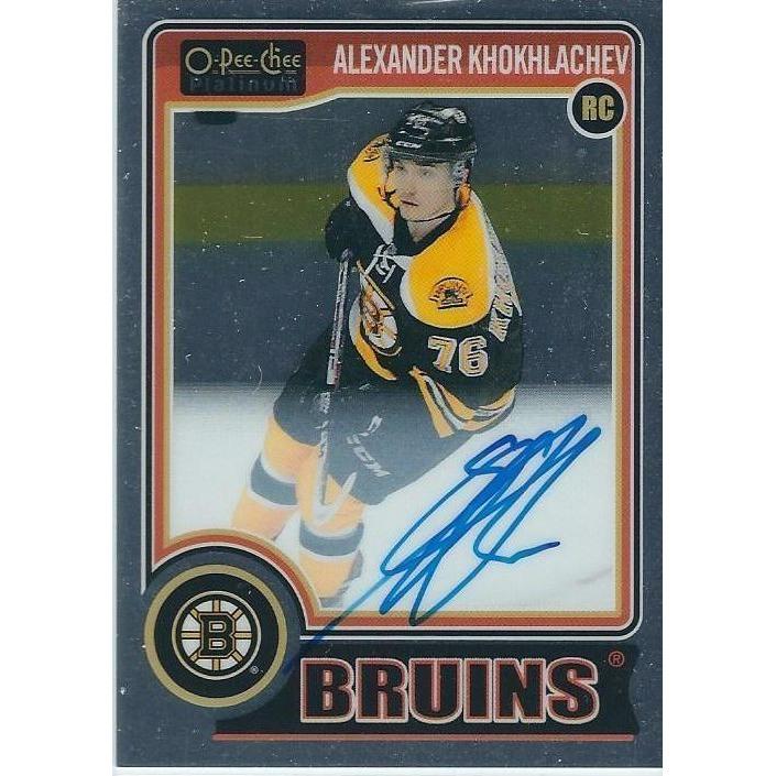 2014-15 OPC O-Pee-Chee Platinum Alexander Khokhlachev Rookie Autograph BB BOS