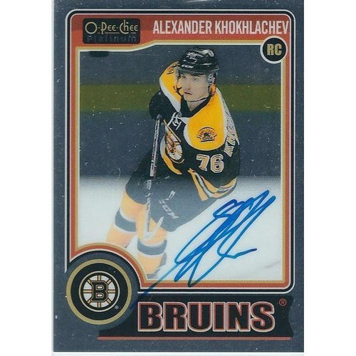 2014-15 OPC O-Pee-Chee Platinum Alexander Khokhlachev Rookie Autograph BB BOS