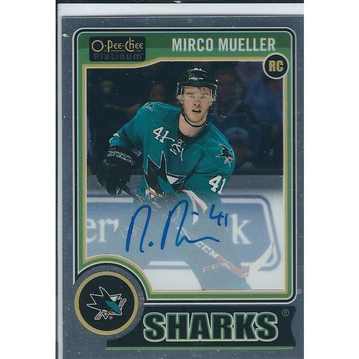 2014-15 OPC O-Pee-Chee Platinum Mirco Mueller Rookie Autograph BB SJS