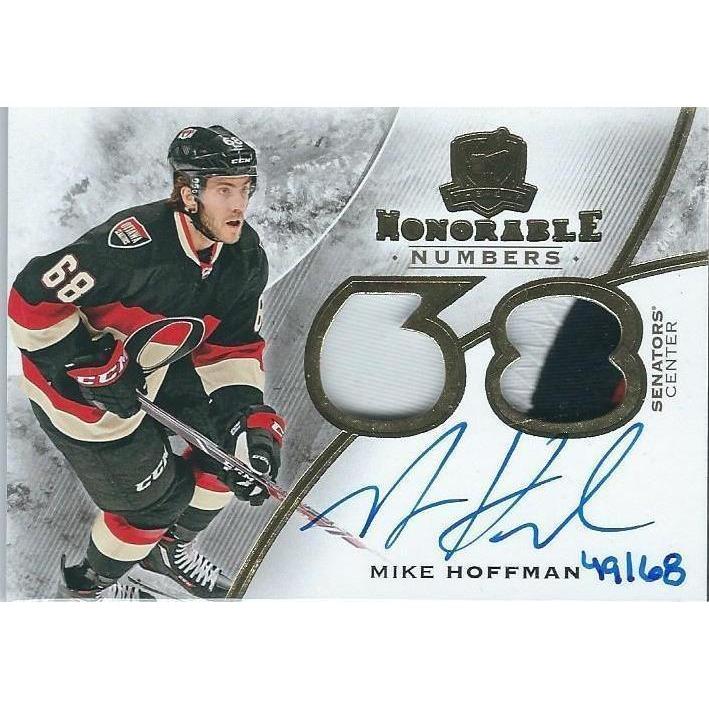 2015-16 The Cup Mike Hoffman Honorable Numbers Patch Autograph /68 OTT