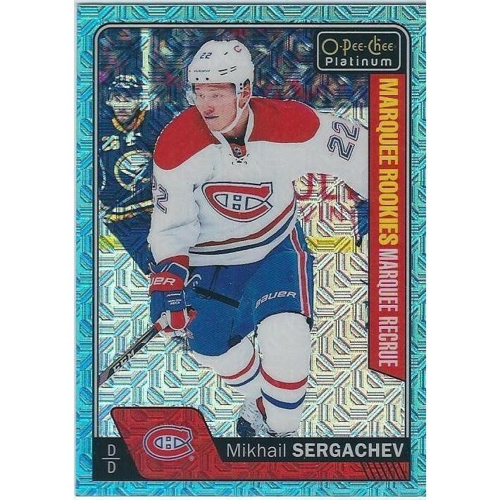 2016-17 OPC O-Pee-Chee Platinum Mikhail Sergachev Ice Blue Traxx Rookie Parallel #161 MTL