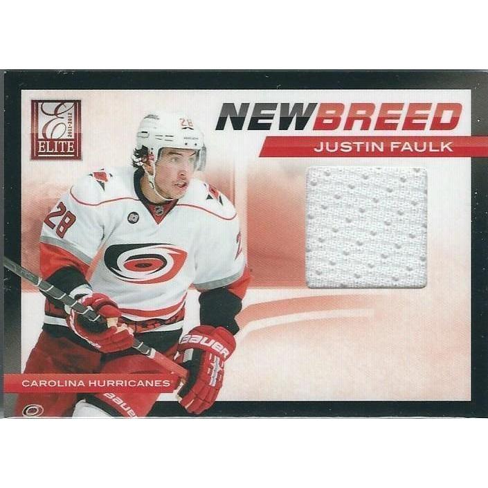 2011-12 Panini Donruss Elite Justin Faulk New Breed Rookie Jersey BB CAR