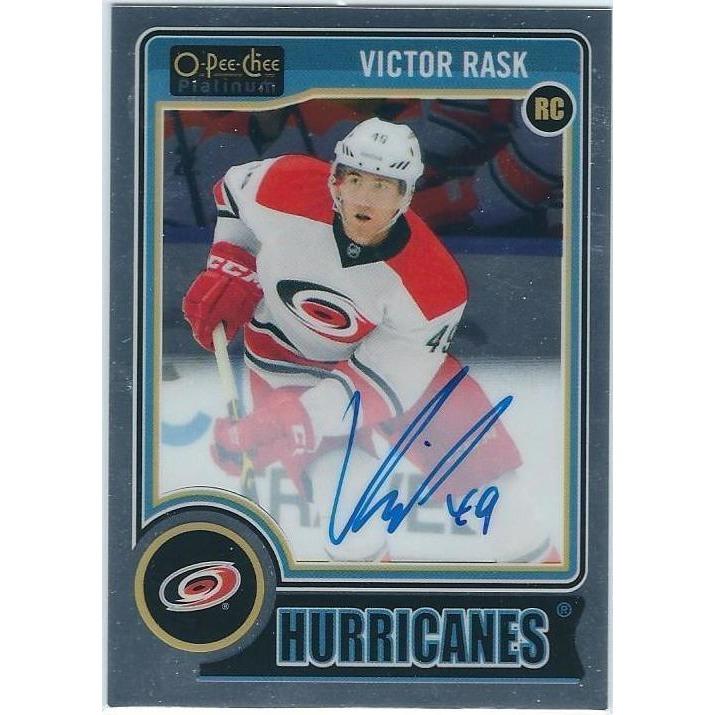 2014-15 OPC O-Pee-Chee Platinum Victor Rask Rookie Autograph BB CAR