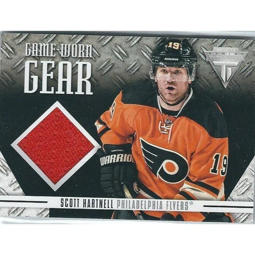 2012-13 Panini Titanium Scott Hartnell Game Worn Gear Jersey BB PHI