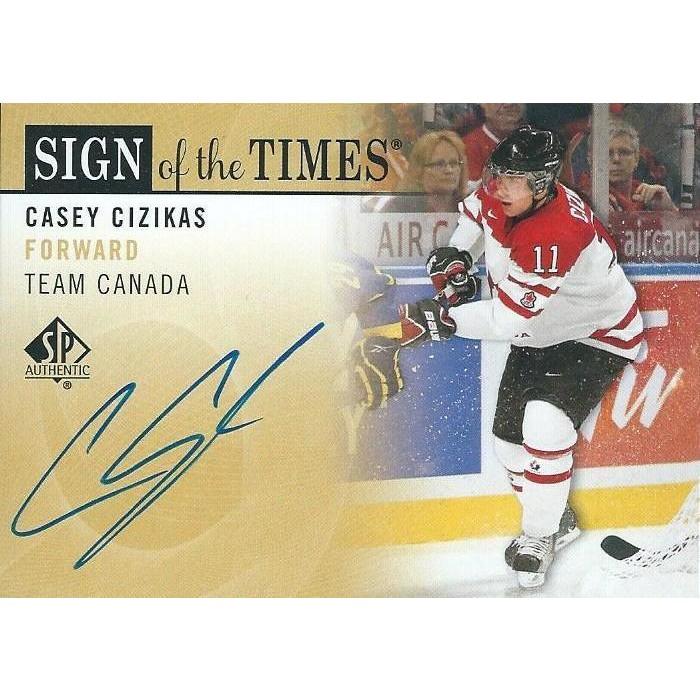 2012-13 SP Authentic Casey Cizikas Sign of the Times Autograph Team Canada BB NYI