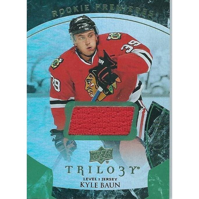 2015-16 Upper Deck Trilogy Kyle Baun Rookie Premieres Jersey /599 BB CHI