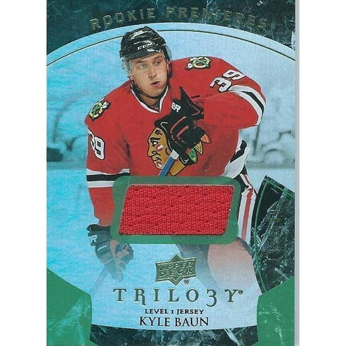 2015-16 Upper Deck Trilogy Kyle Baun Rookie Premieres Jersey /599 BB CHI