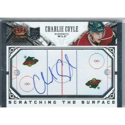 2013-14 Panini Crown Royale Charlie Coyle Scratching the Surface Autograph BB MIN