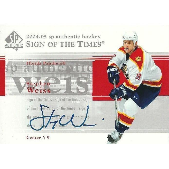 2004-05 SP Authentic Stephen Weiss Sign of the Times Autograph BB FLA