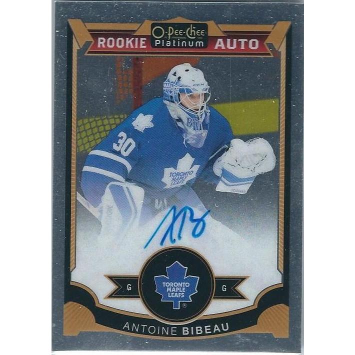 2015-16 OPC O-Pee-Chee Platinum Antoine Bibeau Rookie Autograph BB TOR