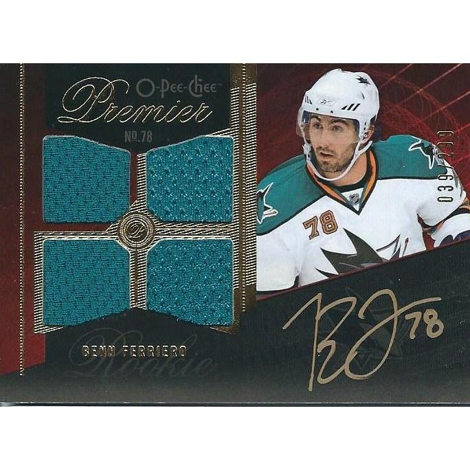 2009-10 OPC O-Pee-Chee Premier Benn Ferriero Rookie Jersey Autograph /299 BB SJS
