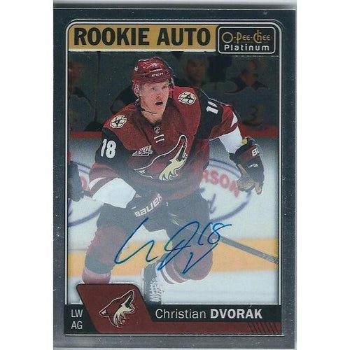 2016-17 OPC O-Pee-Chee Platinum Christian Dvorak Rookie Autograph BB ARI